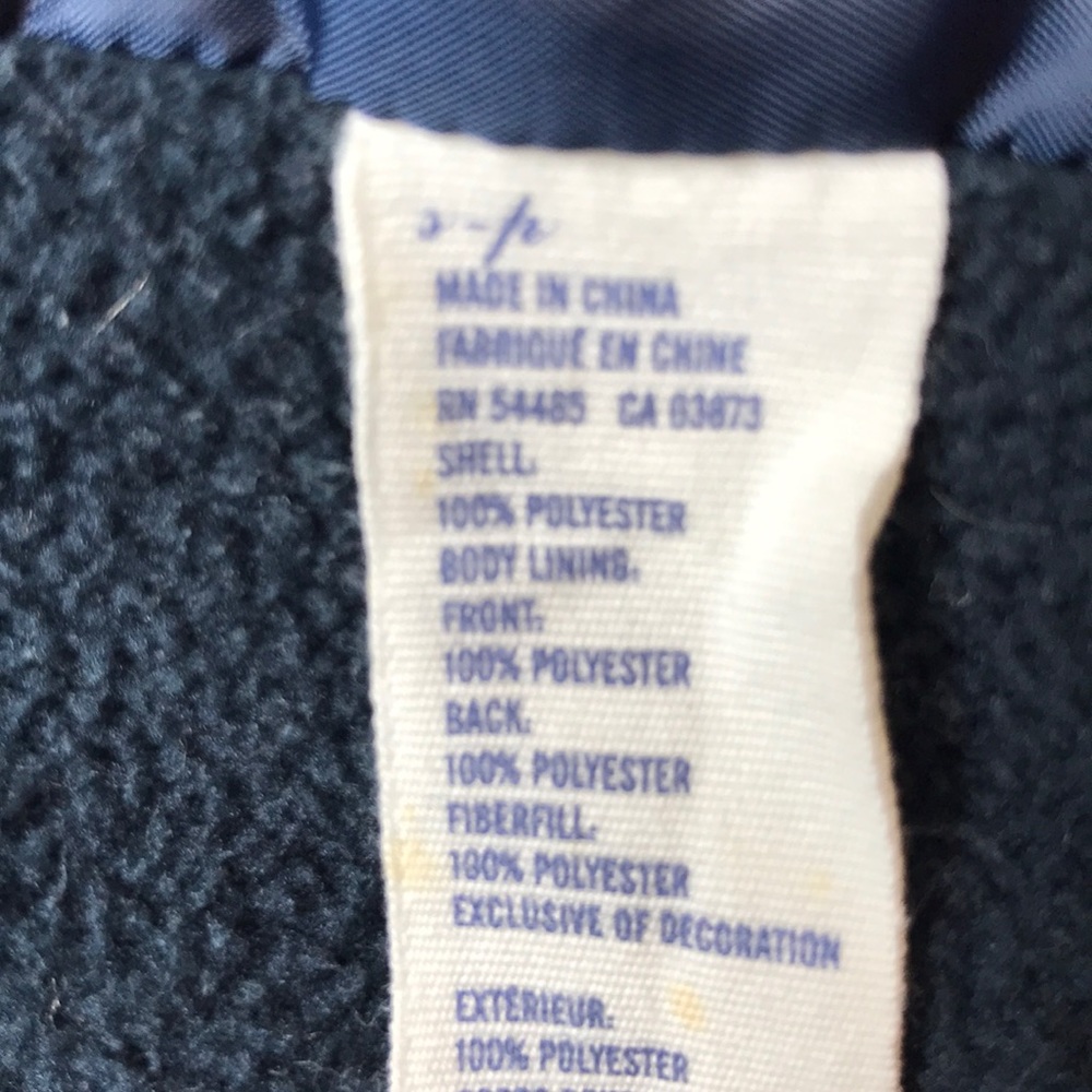 American Eagle navy blue puffer vest button up - Picture 5 of 7